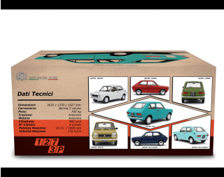 Fiat 127 1° Serie 1972 3 Porte Rosso Laudoracing 1:18 Resinemodell (Türen, Motorhaube... nicht zu öffnen!)